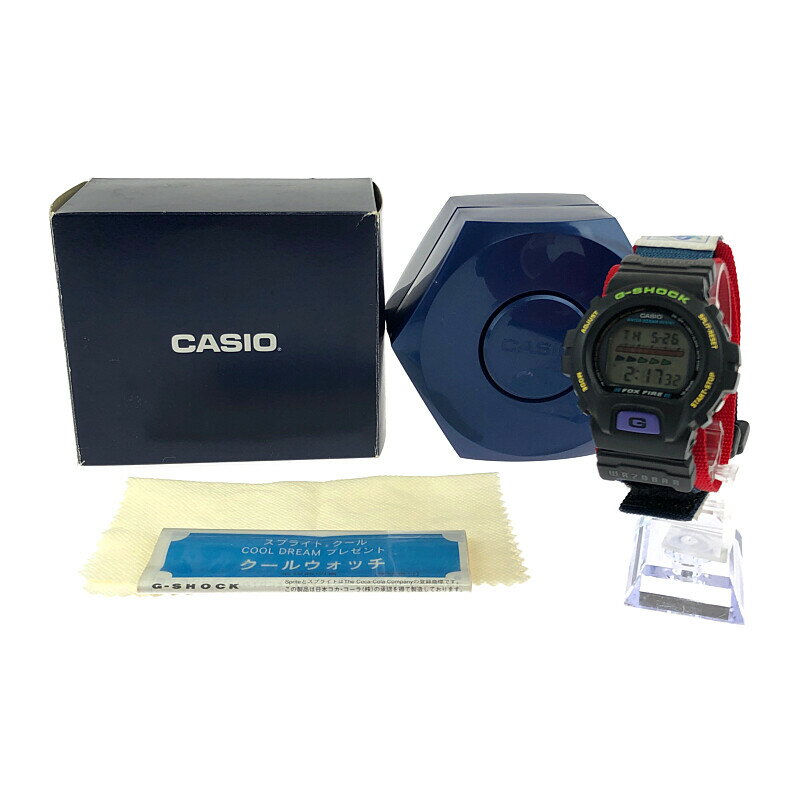 【中古】【難有り品】【メンズ】CASIO G-SHOCK FOX FIRE × SPRITE COOL BASIC DW-6600B-1A カシオ ジーショック フォックスファイヤー コラボ クォーツ 万代Net店