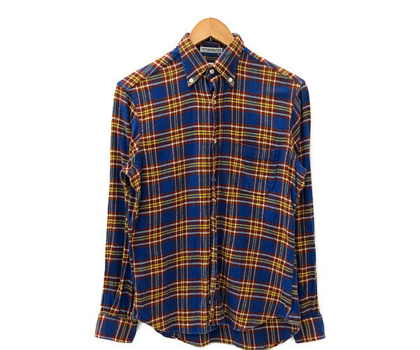 INDIVIDUALIZED SHIRTS インディビジュアライズド シャツ チェックシャツ サイズ：M カラー：BLUE/YELLOW 万代Net店