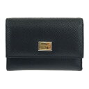 【中古】【メンズ】DOLCE&GABBANA MEDIUM WALLET BI0924 ドルチェ&ガッパーナ ドルガバ ミディアムウォレット 三つ折り財布 サイズ：約10×12.5×3cm カラー：ブ 万代Net店