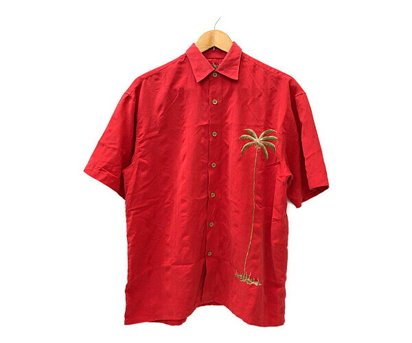 【中古】【メンズ】BAMBOO CAY HAWAIIAN SHIRT バンブーケイ ハワイアンシャツ アロハシャツ 半袖シャツ サイズ：S カラー：RED 万代Net店