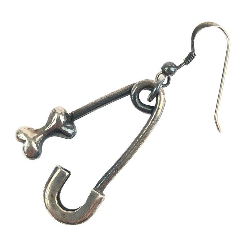 【中古】【メンズ/レディース】ALICE BLACK RUKA BORN SAFETY PIN PIERCE アリスブラック ボーン 安全ピンピアス アクセサリー サイズ：約5×2.3mm カラー：シルバー 万代Net店