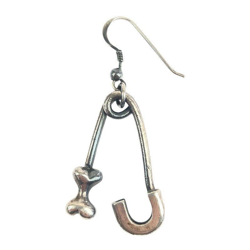 【中古】【メンズ/レディース】ALICE BLACK RUKA BORN SAFETY PIN PIERCE アリスブラック ボーン 安全ピンピアス アクセサリー サイズ：約5×2.3mm カラー：シルバー 万代Net店