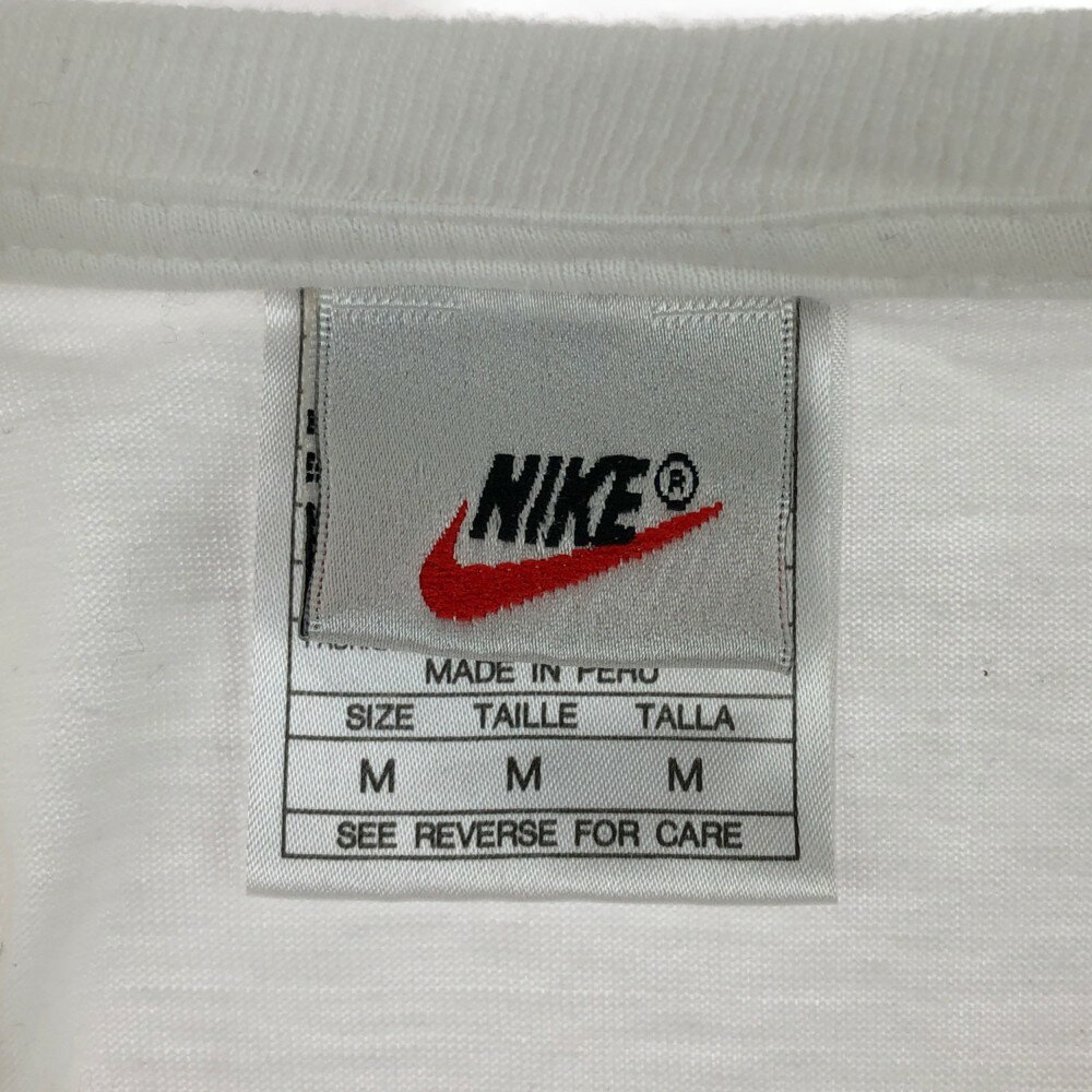 【中古】【メンズ】NIKE 90's PRINT TEE VINTAGE ナイキ 90年代 風車 プリント Tシャツ 半袖Tシャツ カットソー 白タグ ヴィンテージ サイズ：M カラー：ホワイト 万代Net店