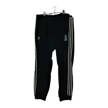 【中古】【メンズ】ADIDAS×HAVE A GOOD TIME VELOUR TRACK PANTS ハブアグッドタイム アディダス コラボ ベロアトラックパンツ ジャージ ボトムス サイズ：XL カラー：ブラック 万代Net店