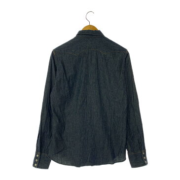 【中古】【メンズ】KOJIMA GENES DENIM SHIRT 児島ジーンズ デニムウエスタンシャツ デニムシャツ 長袖シャツ サイズ:M カラー:インディゴ 万代Net店