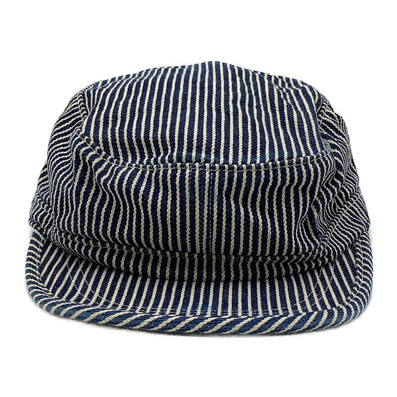 【中古】【メンズ】KOJIMA GENES Basic Work Cap Hickory Stripe 児島ジーンズ ベーシックワークキャップ ヒッコリーストライプ 帽子 サイズ：頭周り約56〜61cm カラー：ブルーストライプ 万代Net店