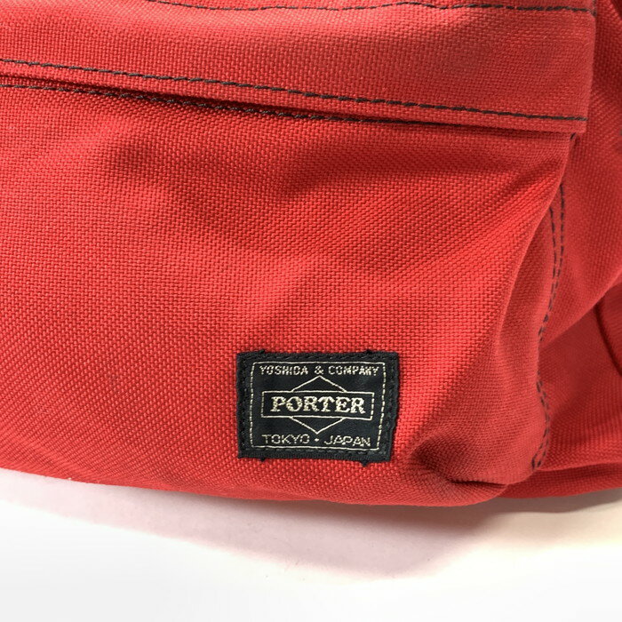 【中古】【メンズ/レディース】PORTER ポーター ボディバッグ ウエストポーチ バッグ カバン カラー：レッド 赤 万代Net店