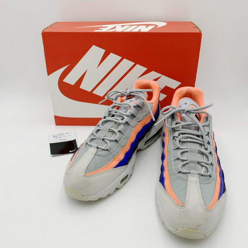 【中古】【メンズ】NIKE AIR MAX 95 ESSENTIAL 749766-035 ナイキ エア マックス95 エッセンシャル スニーカー シューズ 靴 サイズ：28.5cm カラー：PURE PLATINUM/BLACK/MANGO 万代Net店