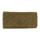 【中古】【ジャンク品/難有り品】【レディース】Christian Dior トロッターロングウォレット クリスチャン・ディオール ジャガード 二つ折り 長財布 ...