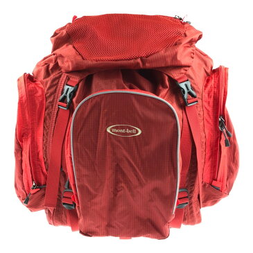 【中古】【メンズ】mont-bell TRIPLE POCKETS BACKPACK 392010302 モンベル トリプルポケット バックパック 登山 大容量リュック カバン サイズ：約51×50×31cm カラー：RED 万代Net店