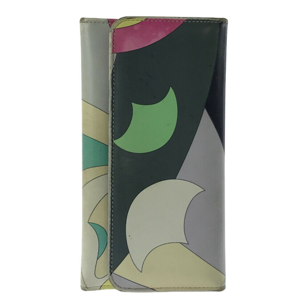 【中古】【レディース】EMILIO PUCCI LONG WALLET エミリオ・プッチ ロングウォレット 長財布 幾何学模様 サイズ：約9.5×17.5×2cm カラー：MULTICOLLAR 万代Net店