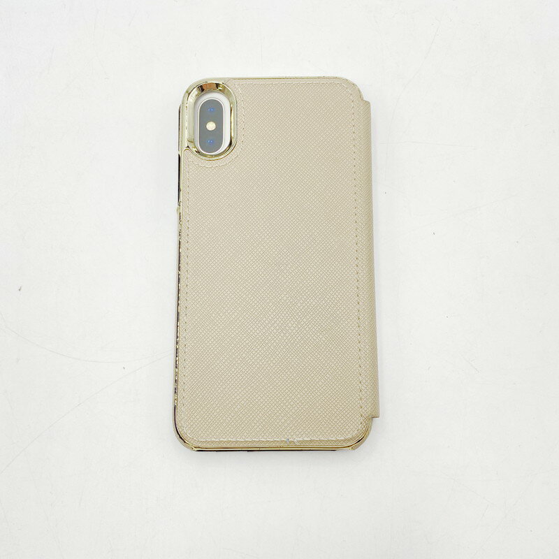 【中古】【レディース】KATE SPADE NEW YORK Folio Case KSIPH-083-SRQ ケイトスペード ニューヨーク スマホケース IPHONE ケース サイズ：iPhone X用 カラー：グレージュ 万代Net店