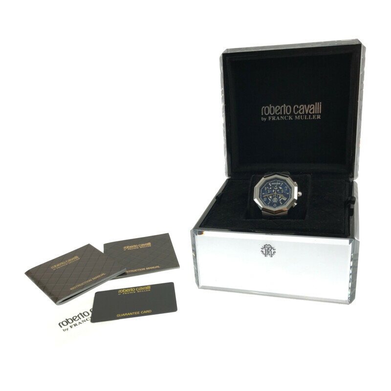 【中古】【メンズ】ROBERTO CAVALLI BY FRANCK MULLER WRIST WATCH 1G003 ロベルトカヴァリ バイ フランクミュラー リストウォッチ クォーツ 腕時計 サイ 万代Net店