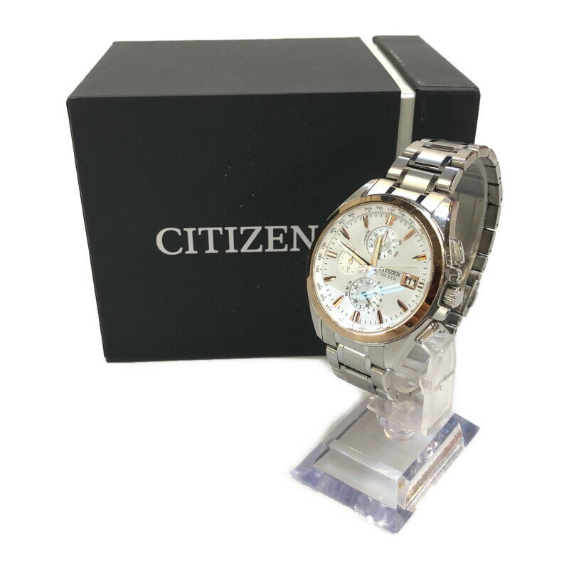 【中古】【メンズ/レディース】CITIZEN シチズン AT8074-55 EXCEED 電波ソーラー コンビ 腕時計 万代Net店 197-221111-tk-2-tei