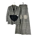 【中古】【レディース】BURBERRY CHECK SINGLE-BREASTED TECHNICAL BLAZER & PANTS SET UP バーバリー チェック シングルブレステッド テクニカ 万代Net店