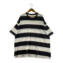 【中古】【メンズ】JOHN LAWRENCE SULLIVAN BORDER BIG TEE 5A009-16-29 ジョンローレンスサリバン ボーダー ビッグシルエット Tシャツ 半袖 トップス サ 万代Net店