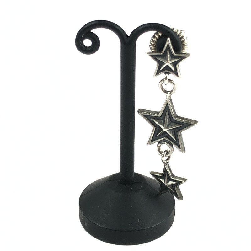 【中古】【メンズ】CODY SANDERSON 3 STAR DANGLING EARRING コディ サンダーソン 3スター ダングリング イヤリング ピアス インディアンジュエリー アクセサリー サイズ：約45×15×10mm カラー：シルバー 万代Net店