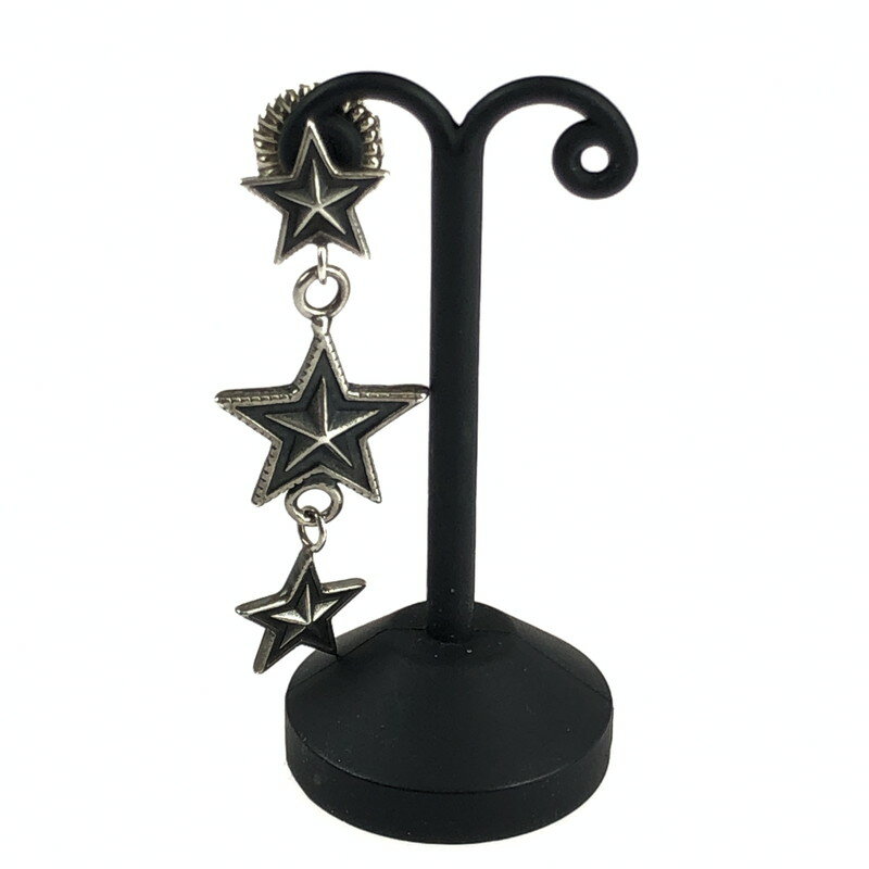 【中古】【メンズ】CODY SANDERSON 3 STAR DANGLING EARRING コディ サンダーソン 3スター ダングリング イヤリング ピアス インディアンジュエリー アクセサリー サイズ：約45×15×10mm カラー：シルバー 万代Net店