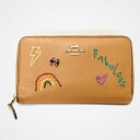 【中古】【レディース】COACH DIARY EMBROIDERY MEDIUM ID ZIP WALLET c9105 コーチ 2つ折り財布 刺繍 ウォレット...