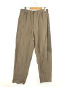 【中古】【メンズ】doublet CHAOS EMBROIDERY LINEN TAPERED TROUSERS 20SS09PT119 ダブレット カオスエンブロイダリー リネンテーパードトラウザーズ パンツ サイズ：M カラー：ブラウン 万代Net店