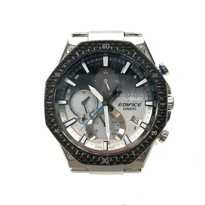 【中古】【メンズ】CASIO カシオ EDIFICE EQB-1100 SCUDERIA ALPHATAURI LIMITED EDITION エディフィス タフソーラー 腕時計 カラー：シルバー ブラック 197-230218-gm-11-fuz 万代Net店