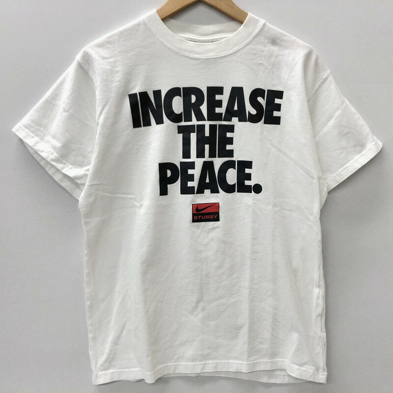 STUSSY × NIKE INCREASE THE PEACE TEE CU9253-100 ステューシー ナイキ インクリーズザピース Tシャツ 半袖 トップス ストリート系 スポーツ系 サイズ：M カラー：WHITE 万代Net店