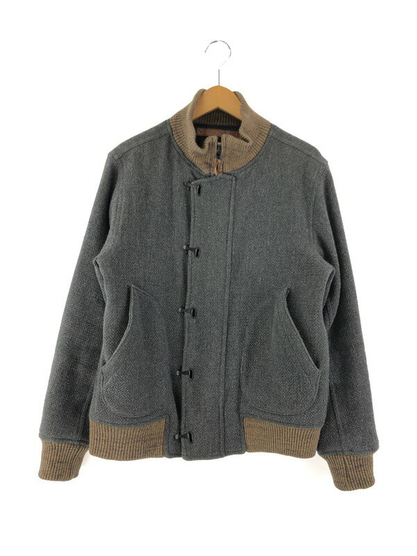 【中古】【メンズ】HOUSTON WOOL JACKET 50184 ヒューストン ウールジャケット アウター サイズ：L カラー：グレー 万代Net店