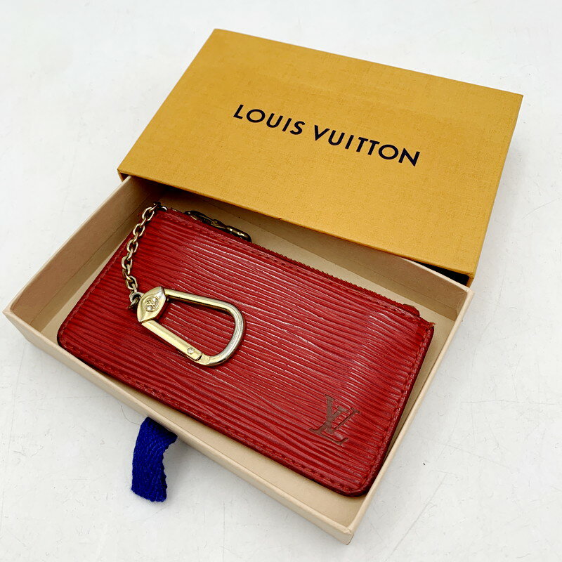 【中古】【メンズ/レディース】LOUIS VUITTON M63807 ルイ・ヴィトン エピ ポシェット・クレ コインケース ミニ財布 サイズ：下記参照 カラー：レッド 万代Net店