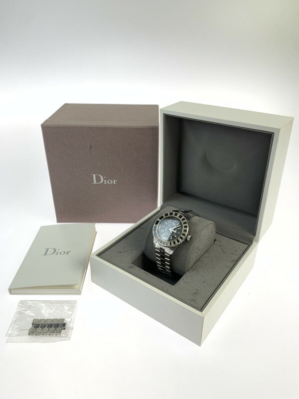 【中古】【レディース】Christian Dior クリスタル16Pダイヤベゼルウォッチ CD113115 クリスチャン ディオール ダイヤモンド ステンレススチール クォーツ 腕時計 サイズ：ケース径 約3mm 腕回り 最大約15cm 余りコマ5個 カラー：シルバー 万代Net店