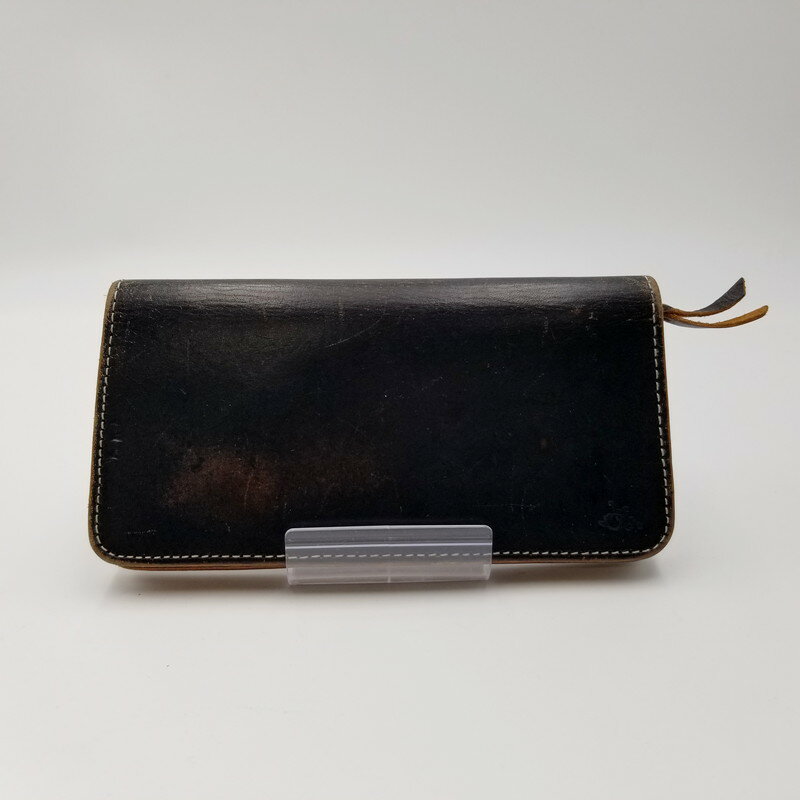 【中古】【メンズ】革蛸謹製 蛸墨 LEATHER LONG WALLET レザーロングウォレット サイフ 長財布 カラー：ブラック 万代Net店