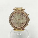 【中古】【レディース】MICHAEL KORS MK5896 マイケル コース クロノグラフ ブラックダイアル サイズ：腕回り 約14.1cm ケース幅 約39×39mm カラー：ローズゴールド 万代Net店