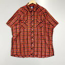 Wrangler WESTERN SHIRTS ラングラー ウエスタン シャツ レッドチェック 半袖 トップス サイズ：下記参照 カラー：レッド系 万代Net店