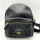 【中古】【レディース】COACH F28995 コーチ ミニ チャーリー バックパック ミニリュック レザー バッグ サイズ：下記参照 カラー：ブラック 万代Net店