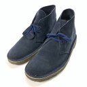 【中古】【メンズ】Clarks クラークス 73561 DESERT BOOT デザートブーツ シューズ 靴 サイズ：7 1/2 (25.5cm) カラー：ネイビー 紺 万代Net店