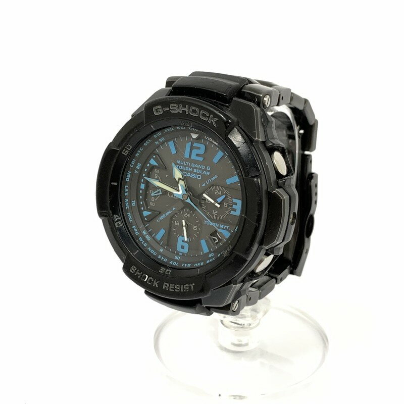 【中古】【ジャンク品/難有り品】【メンズ】G-SHOCK ジーショック SKY Cockpit Multiband 6 スカイコックピット マルチバンド 6 GW-3000BD ソーラー腕時計 メンズ 腕時計 2010年2月発売モデル カラー：ブラック 黒 ブルー 青 196-210704-gm-12-fuz 万代Net店