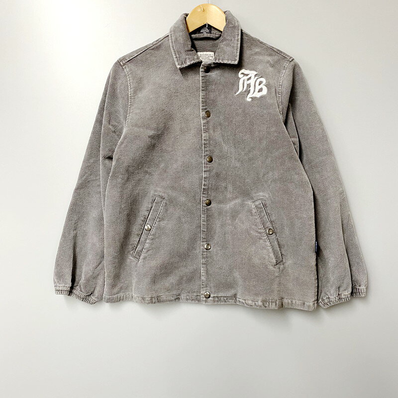 【中古】【メンズ】APPLEBUM 22AW Corduroy Blouson アップルバム コーデュロイ ブルゾン コーチ ジャケット アウター サイズ：M カラー：グレー 万代Net店