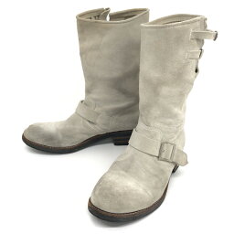 【中古】【ジャンク品/難有り品】【メンズ/レディース】RUDE GALLERY SUEDE ENGINEER BOOTS ルードギャラリー エンジニアブーツ スエード 靴 ブーツ サイズ：S カラー：GRAY 万代Net店