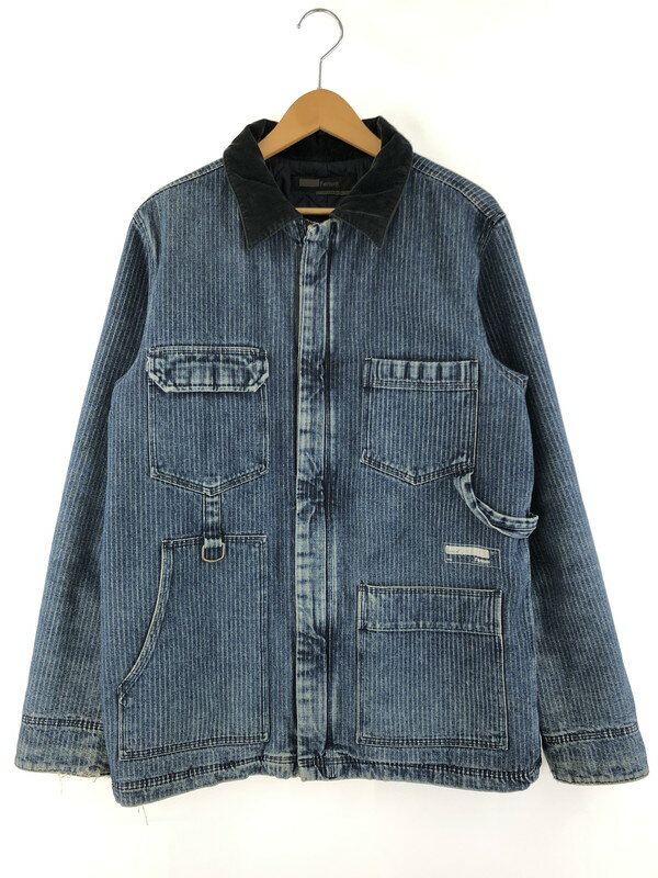 【中古】【メンズ】LEVI’S FENOM FRAGMENT DESIGN DENIM STRIPE COVERALLS LFN70-30 リーバイスフェノム フラグメント ストライプ デニムカバーオール 中綿ジャケット アウター サイズ：L カラー：インディゴ 万代Net店