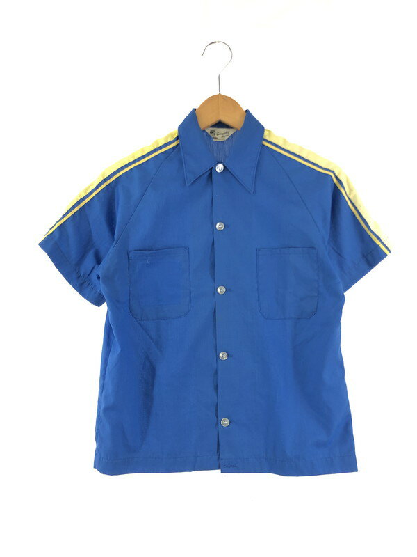 SWINGSTAR 60's S/S BOWLING SHIRT VINTAGE スウィングスター 60年代 ショートスリーブ ボーリングシャツ 半袖 トップス ヴィンテージ サイズ：表記消え 下記参照 カラー：ブルー 万代Net店