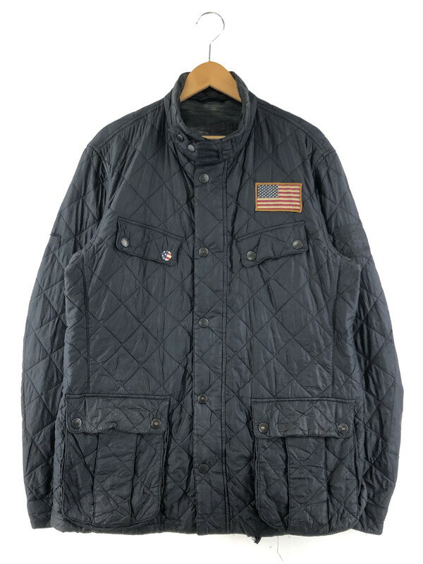 BARBOUR STEVE MCQUEEN JEFFRIES JACKET MQU0370BK91 バブアー スティーブ・マックイーン ジェフリーズ ジャケット キルティングジャケット アウター サイズ：XL カラー：ブラック 万代Net店