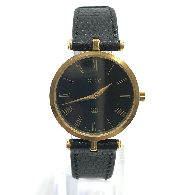 【中古】【メンズ】GUCCI 2000M QUARTZ WRIST WATCH グッチ 2000M クォーツ リストウォッチ 腕時計 サイズ：ケース径 約30mm 腕回り 最大約19cm カラー：ゴールド/ブラック 万代Net店