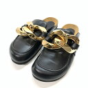 【中古】【メンズ/レディース】JW Anderson ジェイダブリュー.アンダーソン AN35504A CHAIN LOAFER チェーンローファー シューズ 靴 サンダル サイズ：43 カラー：ブラック 黒 万代Net店