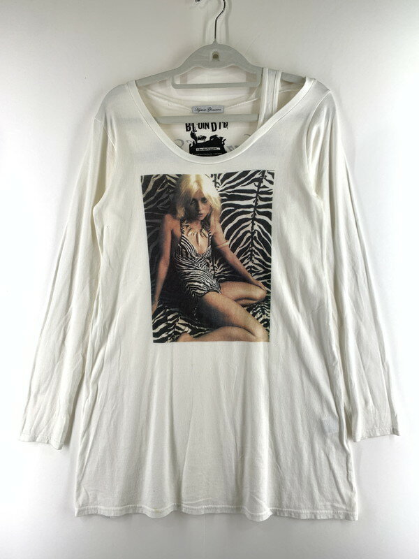 【中古】【レディース】 HYSTERIC GLAMOUR BLONDIE HEART OF GLASS ヒステリックグラマー Tシャツワンピース ブロンディレコード ハート オブ グラス サイズ：F カラー：ホワイト 万代Net店