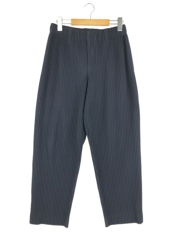 【中古】【メンズ】HOMME PLISSE ISSEY MIYAKE PLEATED PANTS HP55JF150 オムプリッセ イッセイミヤケ プリーツパンツ ボトムス サイズ：1 カラー：ネイビー 万代Net店