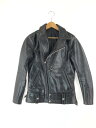 【中古】【メンズ】WESTRIDE LEATHER DOUBLE RIDERS JACKET WR-CHPW ウエストライド レザー ダブルライダースジャケット アウター サイズ：36 カラー：ブラック 万代Net店