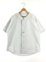 【中古】【メンズ】WTAPS 21SS LEAGUE SS/COTTON.OXFORD 211TQDT-SHM06 ダブルタップス リーグ ショートスリーブ コットン オックスフォード 半袖シャツ トップス ベースボールシャツ サイズ：X 02 カラー：グレー 万代Net店