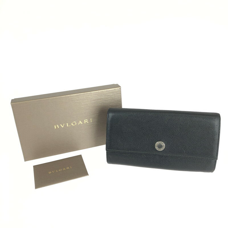 【中古】【メンズ】BVLGARI CLASSICO 27749 ブルガリ クラシコ 二つ折り長財布 サイズ：約10.5×19×2cm カラー：ブラック 万代Net店