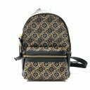 【中古】【レディース】MARC JACOBS マーク ジェイコブス H303M12FA22 SIGNET CANVAS MINI BACKPACK サークルロゴ ミニバックパック ブランド カバン リュック バッグ カラー:ブラック 黒 180-230827-gm-40-fuz 万代Net店(4)