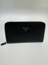 【中古】【メンズ/レディース】PRADA ROUND ZIP WALLET 1M1188 プラダ サフィアーノ オーガナイザー トラベルケース ラウンドファスナー ウォレット 長財布 カラー：ブラック 万代Net店