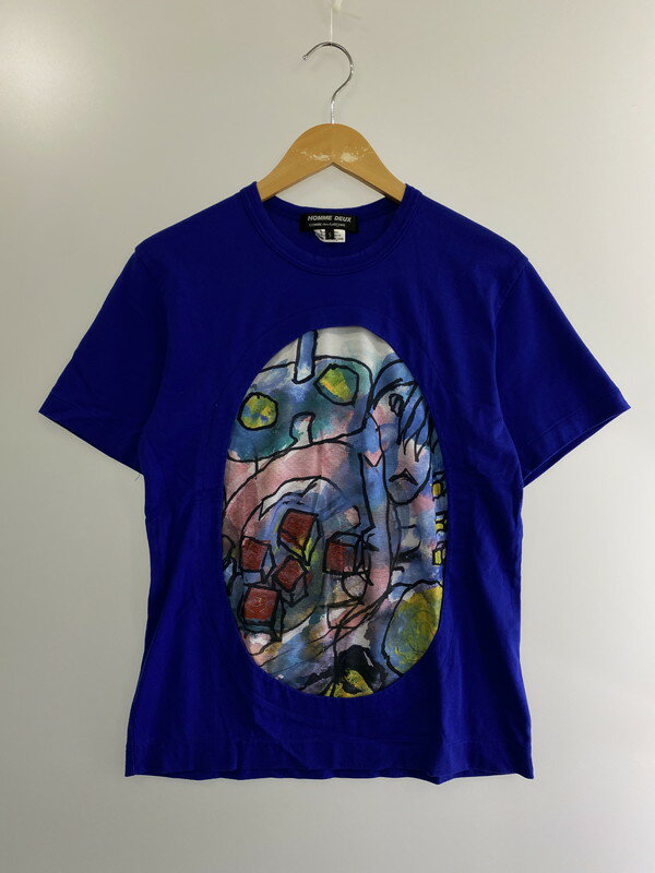 【中古】【メンズ】COMME DES GARCONS HOMME DEUX PRINT T-SHIRT DI-T009 コムデギャルソンオムドゥ プリントTシャツ ティーシャツ サイズ：S カラー：ブルー 万代Net店